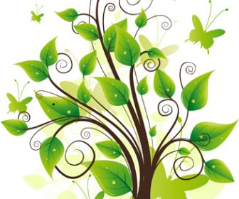 Elements Of Fresh Green Vector Backgrounds