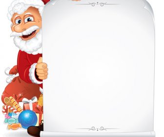 Elements Of Funny Santa Design Vector Graphics