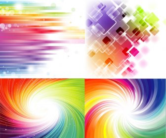 Elements Of Gorgeous Rainbow Background Vector