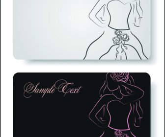 Elements Of Hand Drawn Visiting Card Vector