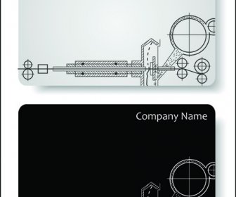 Elements Of Hand Drawn Visiting Card Vector