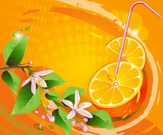 Elementos Do Vetor De Limão E Flores