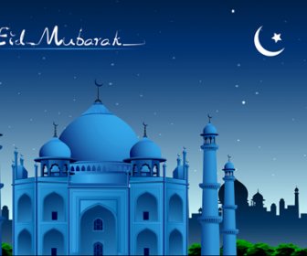 Elements Of Mosque Backgrounds Vector Graphic