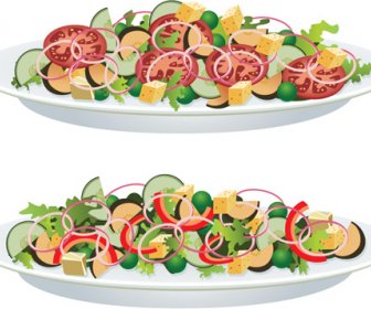 Elemen Salad Mix Vector Graphic 4