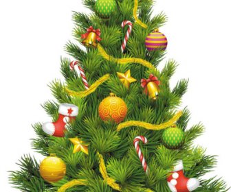鮮やかなクリスマス ツリーの装飾の要素