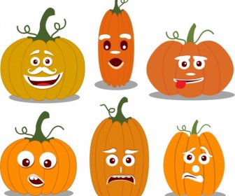 Emoticon Collection Pumpkin Icons Decor