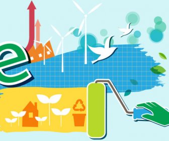 Energy With Environment Infographics Vector