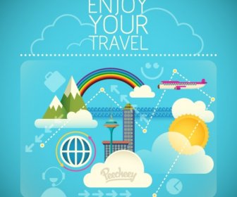 enjoy your travel illustration