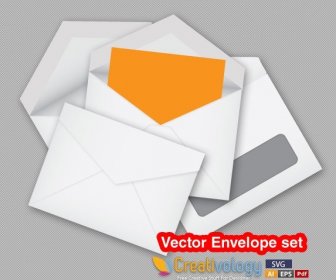 Envelope Background Realistic Design White Yellow Decor