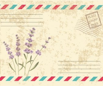 Umschlag Cover Design Lavendel Symbol Retro-Dekoration