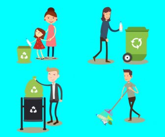 environment protection poster with good habits illustration