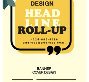 Template Banner Lingkungan Desain Vertikal Daun Klasik
