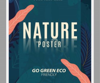 Environmental Poster Template Leaves Sketch Dark Classic Design