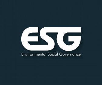ESG-Logo Elegantes Flaches Textdekor