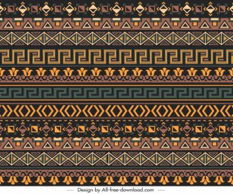 Ethnic Pattern Classic Repeating Decor Horizontal Layout
