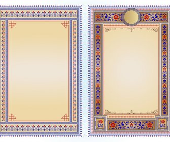 Ethnic Style Frames Vector