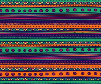 Vektor-Grafiken Im Ethnischen Stil Tribal Muster