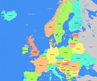 ヨーロッパ地図ベクトル デザイン