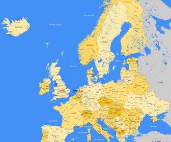 Europa-Karte-Vektoren-Entwurf