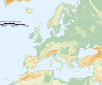 Desain Vektor Peta Eropa