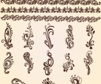 European Style Decorative Pattern Lacy Vector