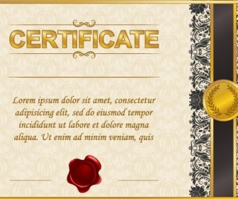 отличный дизайн шаблон сертификат и диплом