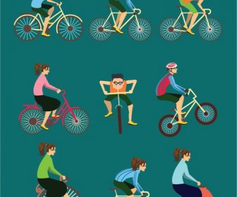 Exercise Vector Illustration With Various Cycle Styles