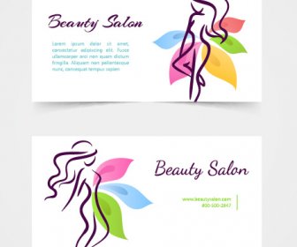Exquisite Beauty-Salon Visitenkarten Vektor