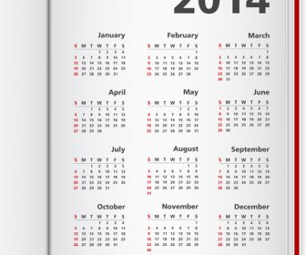 Exquisite14 Calendari Creativo Vettoriale