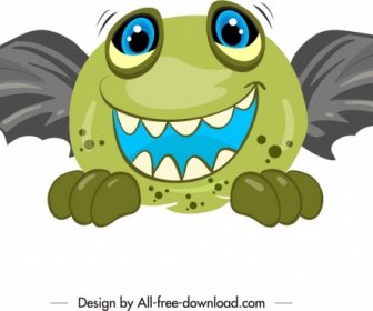 Fada Monstro Animal ícone Desenho Animado Esboço Personagem