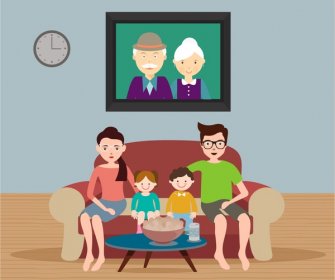 family theme design in cozy atmosphere style