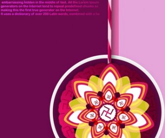 Fantastic Raksha Bandhan Card Bright Colorful Background Vector