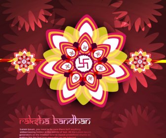 Fantastis Raksha Bandhan Perayaan Penuh Warna Latar Belakang Vektor