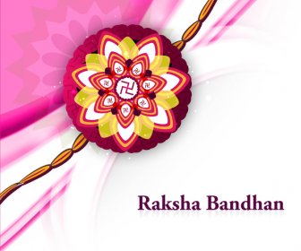 Tuyệt Vời Raksha Bandhan đầy Màu Sắc Nền Vector