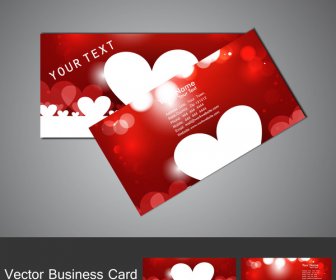 Fantastis Hari Kasih Sayang Merah Warna-warni Heart Bisnis Kartu Set
