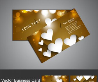 Fantastic Valentines Day Red Colorful Heart Business Card Set