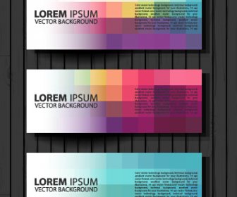 Fashion Banners Colored Design Vector
