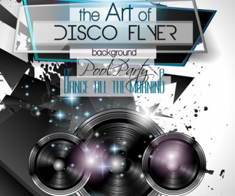 Fashion Club Disco Party Flyer Template Vector