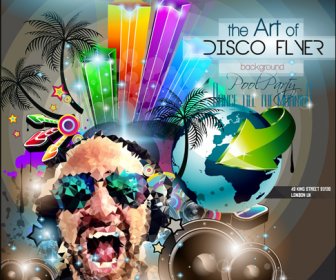 Fashion Club Disco-Party Flyer Vorlage Vektor