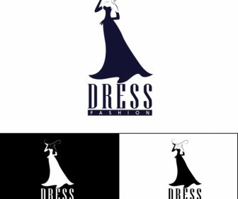 Logotipo Ritratto Vestito Disegno Icone Della Moda