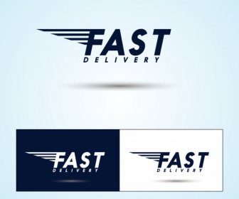 Fast Delivery Logo Sets Capital Texts Decoration