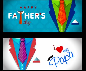 fathers day poster illustration with vests design