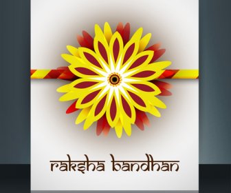 Festival Raksha Bandhan Template Desain Berwarna-warni Brosur