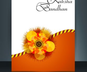 Design Colorido Festival Raksha Bandhan Modelo Brochura