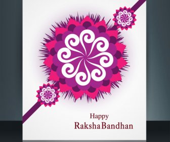 เทศกาล Raksha Bandhan โบรชัวร์มีสีสันออกแบบ