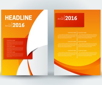 Progettazione Di Brochure Di Finanza Con Sfondo Arancione