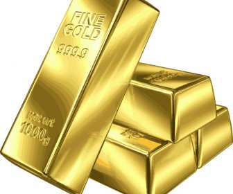 Fine Gold Bullion Design Vector Set
