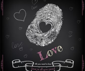 Finger Print Love Heart