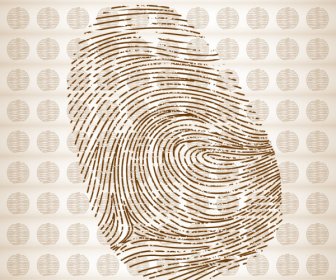 Fingerprint With Pattern Vector Graphics