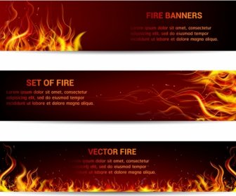 Diseño De Banner De Fuego